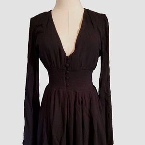 URBAN OUTFITTERS DRAMATIC BLACK GUAZE Bell Sleeves